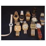 Vintage men's watch collection, Timex, Pulsar,