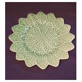 Bordallo Pinherio green lemon leaf majolica 13'