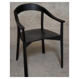 Modern ebonized wood arm chair
