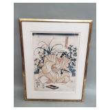 Antique Kuni Yoshi wood block print