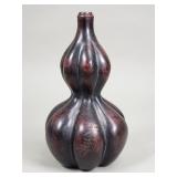 Chinese spelter gourd vase