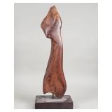Mary H. signed abstract wood sculpture