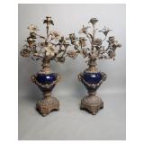 Pair of French Napoleon III style porcelain and