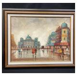 Framed and signed oil on canvas painting