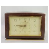 Deco General Electric wood and brass alarm clock