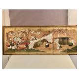 19th c. 6-panel screen of ï¿½The Royal