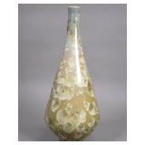 Crystalline glaze signed vase