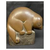 Mid-century cast bronze sculpture by Marian