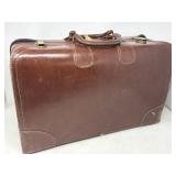 Vintage Presto brown leather suitcase