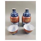Vintage Japanese porcelain sake set