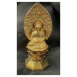 Shaka Nyorai gold plated Buddha statue