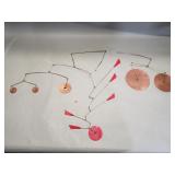 Mid century modern copper and brass mobile