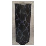 Contemporary faux marble pedestal
