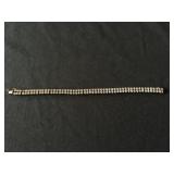 Sterling silver tennis bracelet with stones