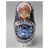 Signed Russian Matryoshka nesting doll