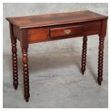 Mahogany single drawer hall table