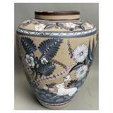 Hand painted pottery vase