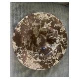Large Amber Moreno Art glass bowl