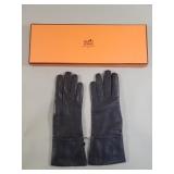 Pair of Hermï¿½s cachemire veritable leather gloves