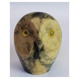 Minimalist style Italian alabaster owl figure