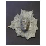 tribal style bronze face front door ornament