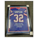 O.J Simpson signed jersey and authenticated