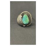 Old pawn sterling and turquoise ring