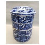 Vintage Japanese blue and white porcelain