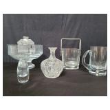 Crystal caviar set, vases, ice bucket etc