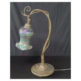 Quoizel metal and glass tulip table lamp