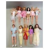 Group of vintage Barbie dolls