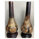 Pair of contemporary ceramic vases