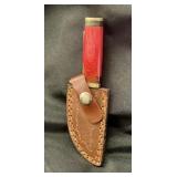 Damascus steel piped blade knife