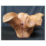 Hand carved teak root bowl