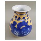 Vintage hand painted ceramic vase