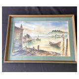 Actor Clive Revill framed watercolor painting