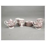Vintage Nasco 'Indiana Tree' ceramic tea set