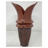 Signed and dated modern art pottery vase