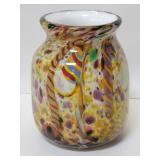 Murano style hand blown art glass vase