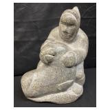 Signed Alaskan Hand-carved granite stone sculpture