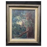 Framed and signed oil on canvas painting