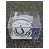Johnny Unitas signed and authenticated mini