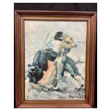 Vintage textured canvas print by Carlos