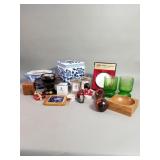Box of miscellaneous clocks, tissue