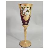 Murano handblown glass Tre Fuochi champagne