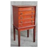 Contemporary mahogany veneer chest