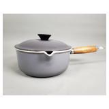 Le Creuset enameld cast iron saucepan with lid