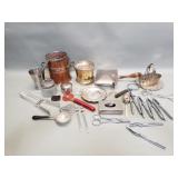 Box of miscellaneous silver plate flatware,