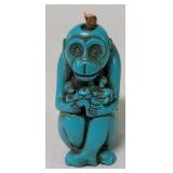 Vintage composite snuff bottle monkey figure