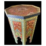 Vintage Moroccan Moorish-style wood side table
